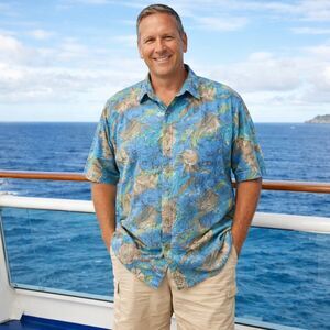 Revenge Shirtmakers Hawaiian Shirt Men's X Large Fish Print Vintage 90s